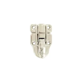 2 3/8" Nickel, Drawbolt w/ Padlock Loop, Steel, #L-2789