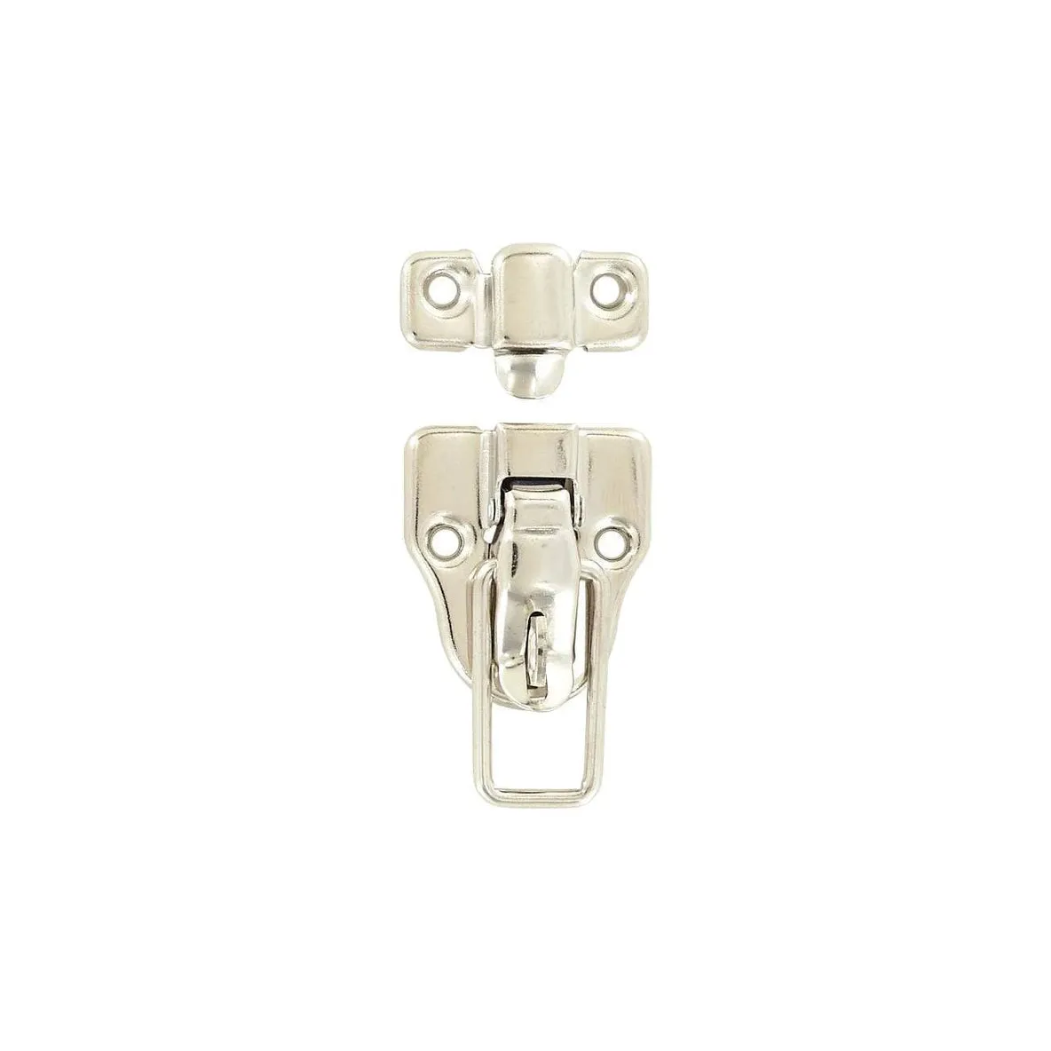 2 3/8" Nickel, Drawbolt w/ Padlock Loop, Steel, #L-2789