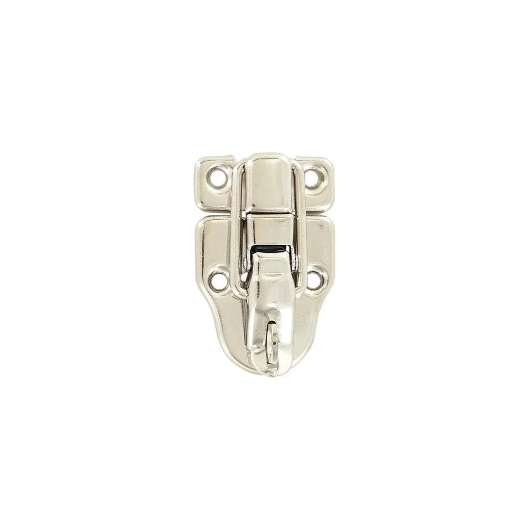 2 3/8" Nickel, Drawbolt w/ Padlock Loop, Steel, #L-2789