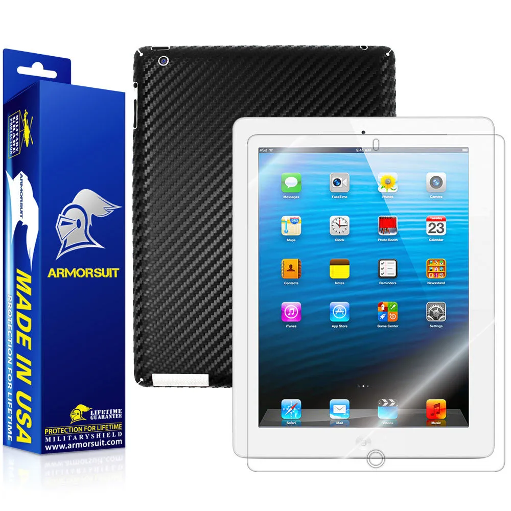 Apple iPad 4 Screen Protector   Carbon Fiber Film Protector