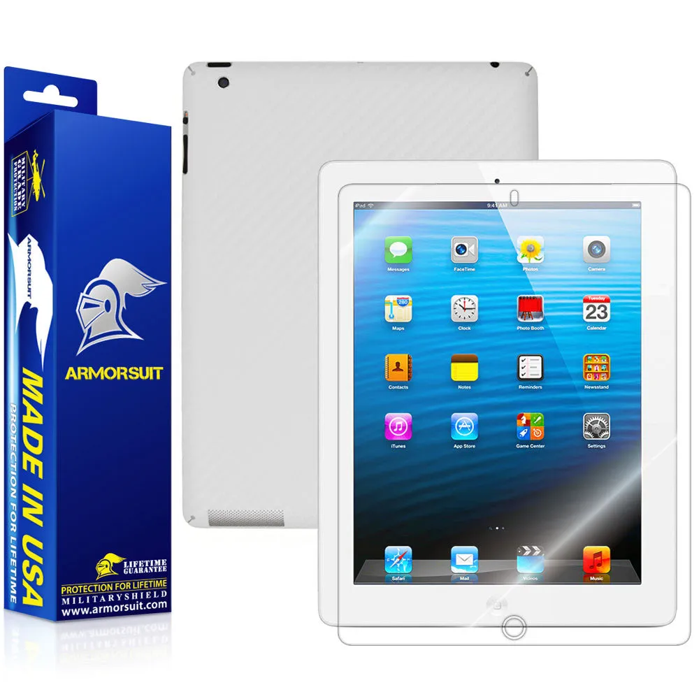 Apple iPad 4 Screen Protector   Carbon Fiber Film Protector