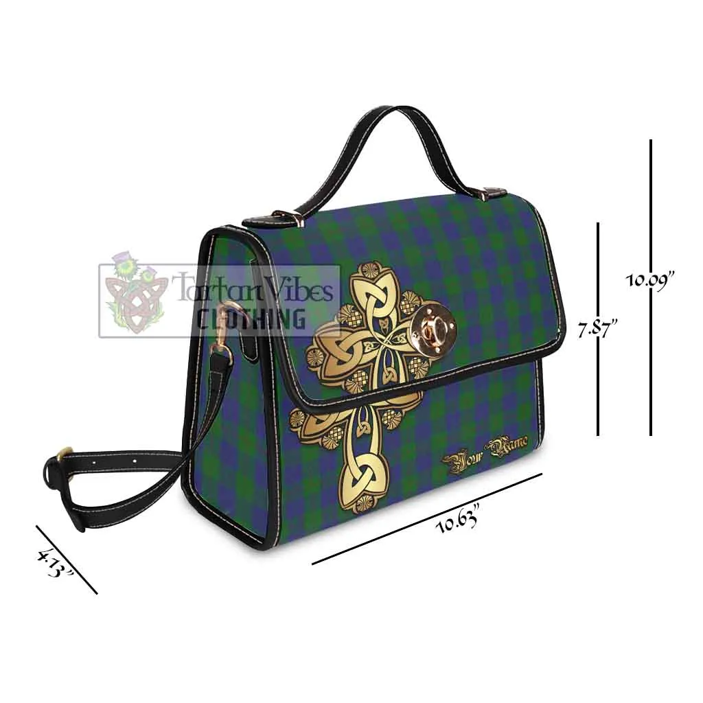 Barclay Tartan Waterproof Canvas Bag Golden Thistle Celtic Cross Style