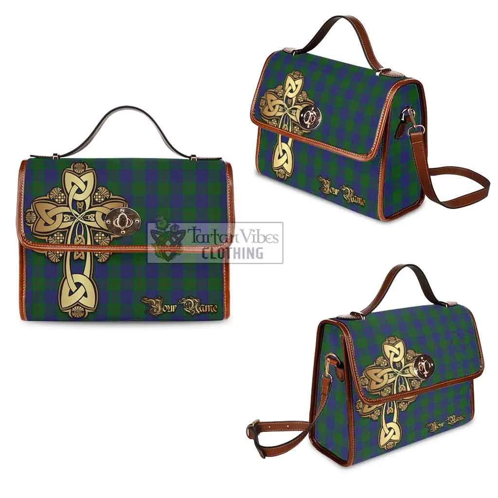 Barclay Tartan Waterproof Canvas Bag Golden Thistle Celtic Cross Style
