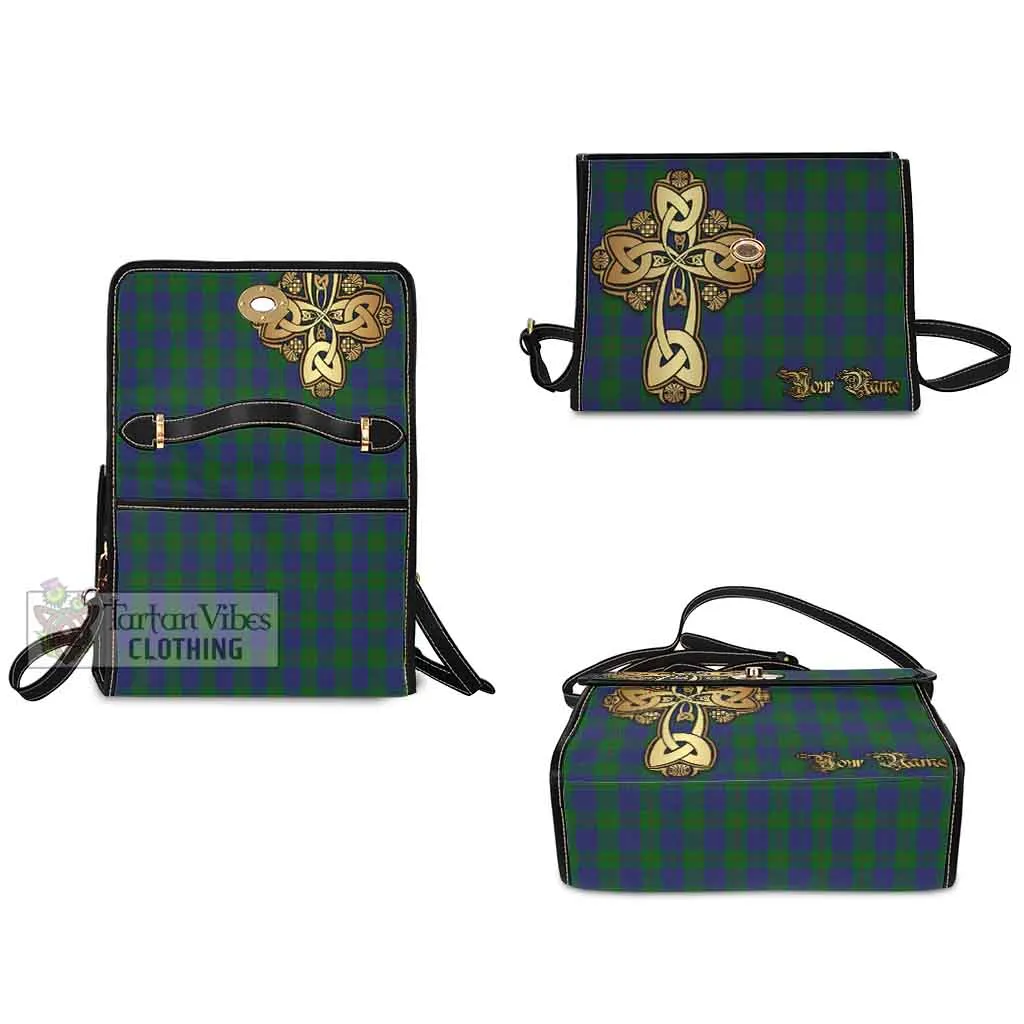 Barclay Tartan Waterproof Canvas Bag Golden Thistle Celtic Cross Style