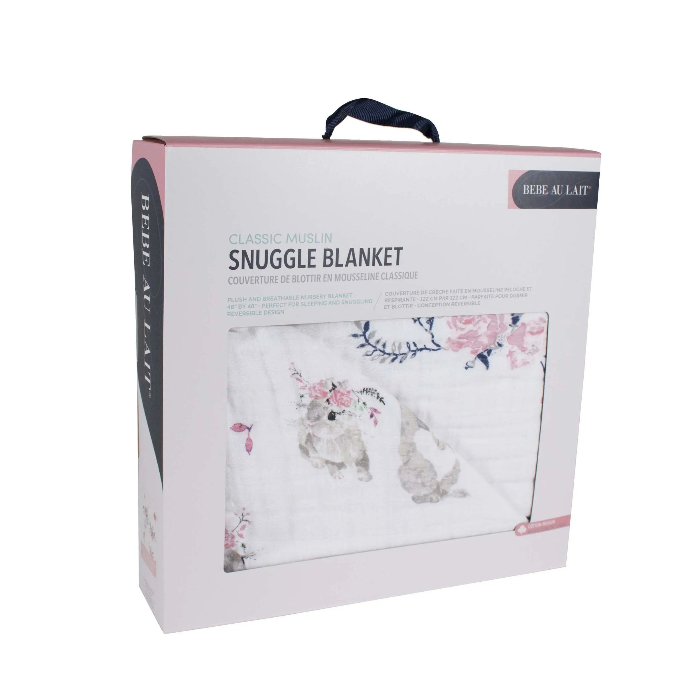 Bebe Au Lait - Muslin Snuggle Blanket - Bunny Tails & Garland