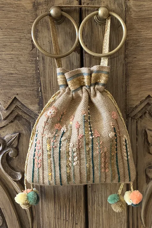 Beige Country Potli
