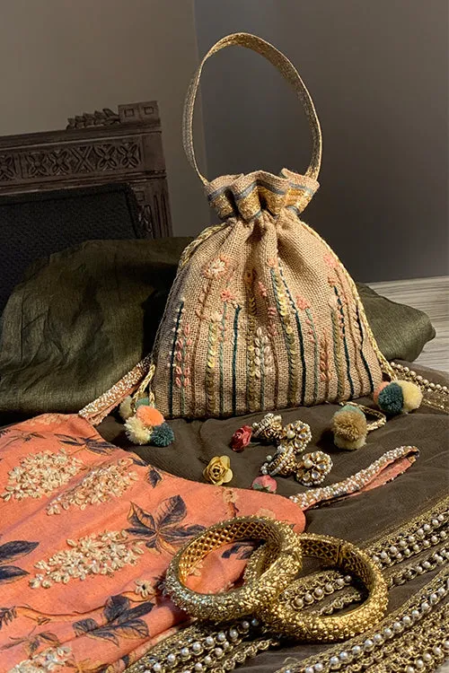 Beige Country Potli