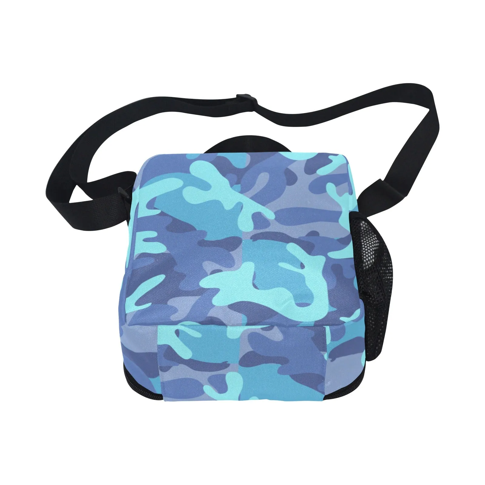 Blue Camo Lunch Bag for Kids - Durable Nylon, Thermal Insulation