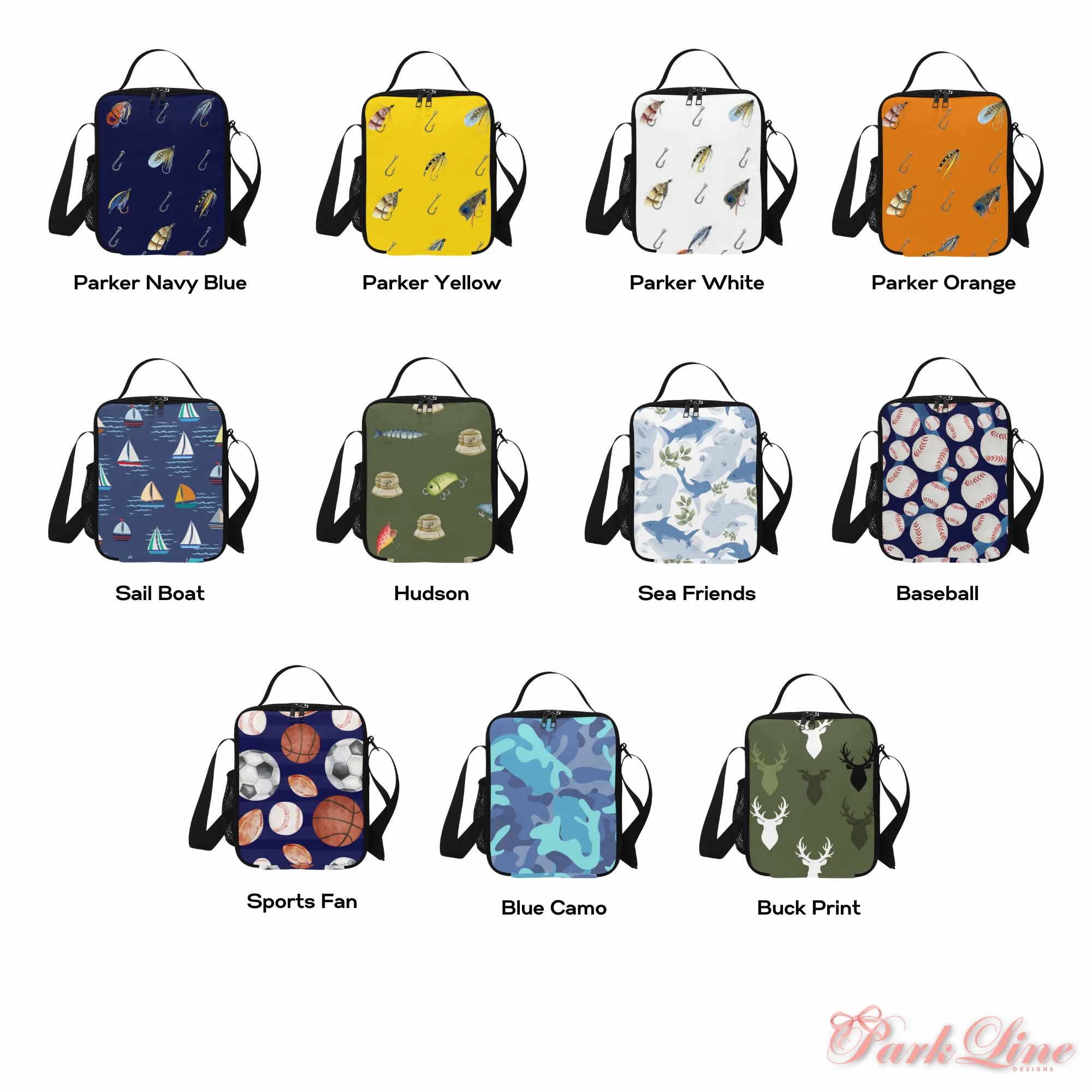 Blue Camo Lunch Bag for Kids - Durable Nylon, Thermal Insulation