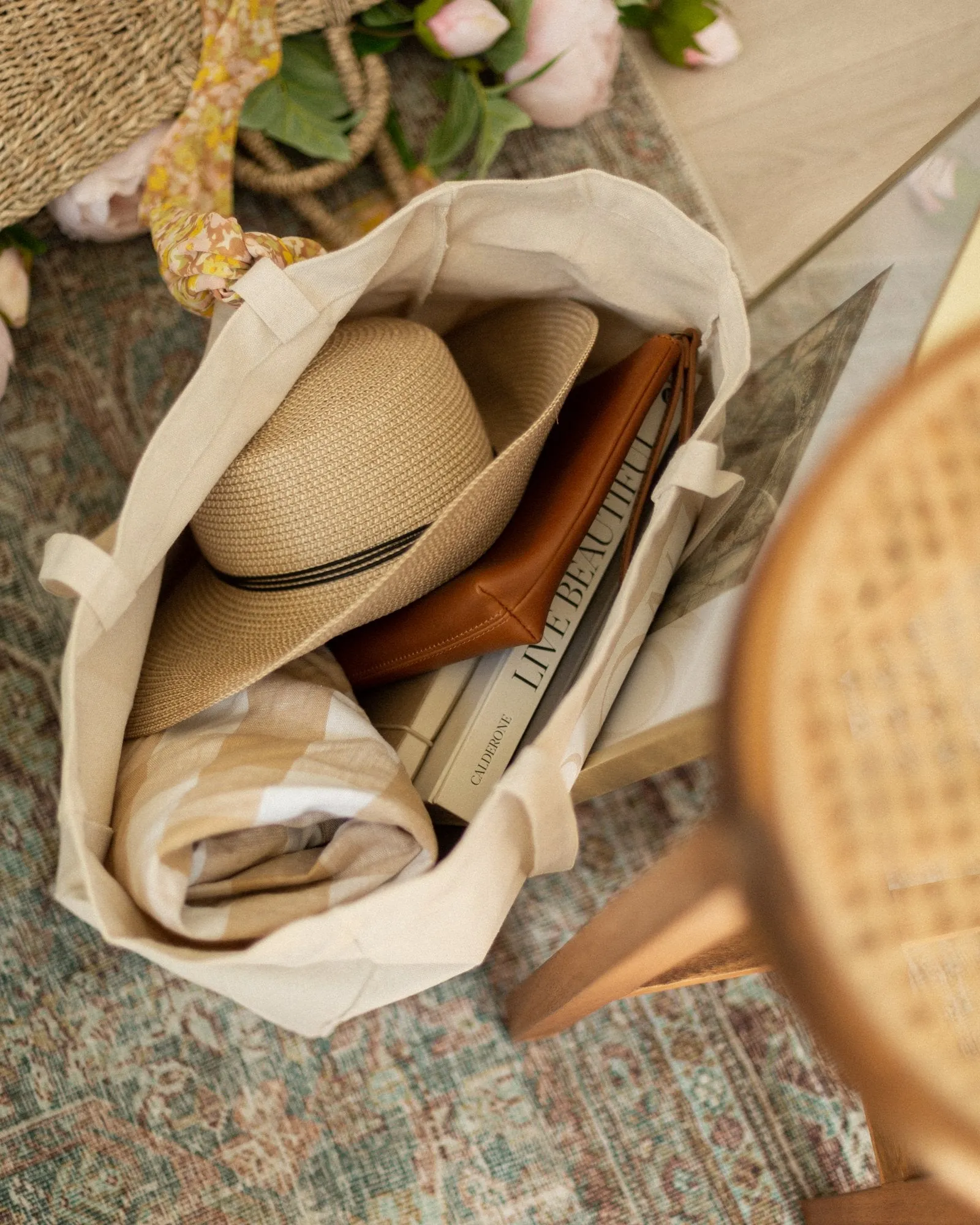 Bonjour Canvas Tote - Outlet