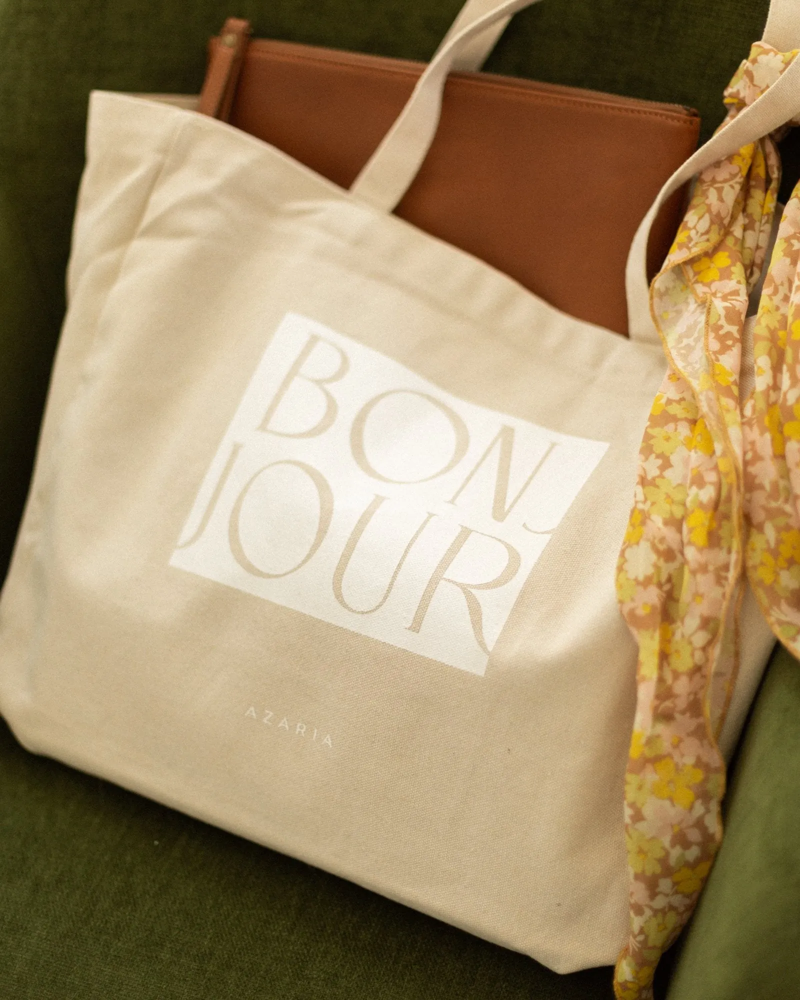 Bonjour Canvas Tote - Outlet
