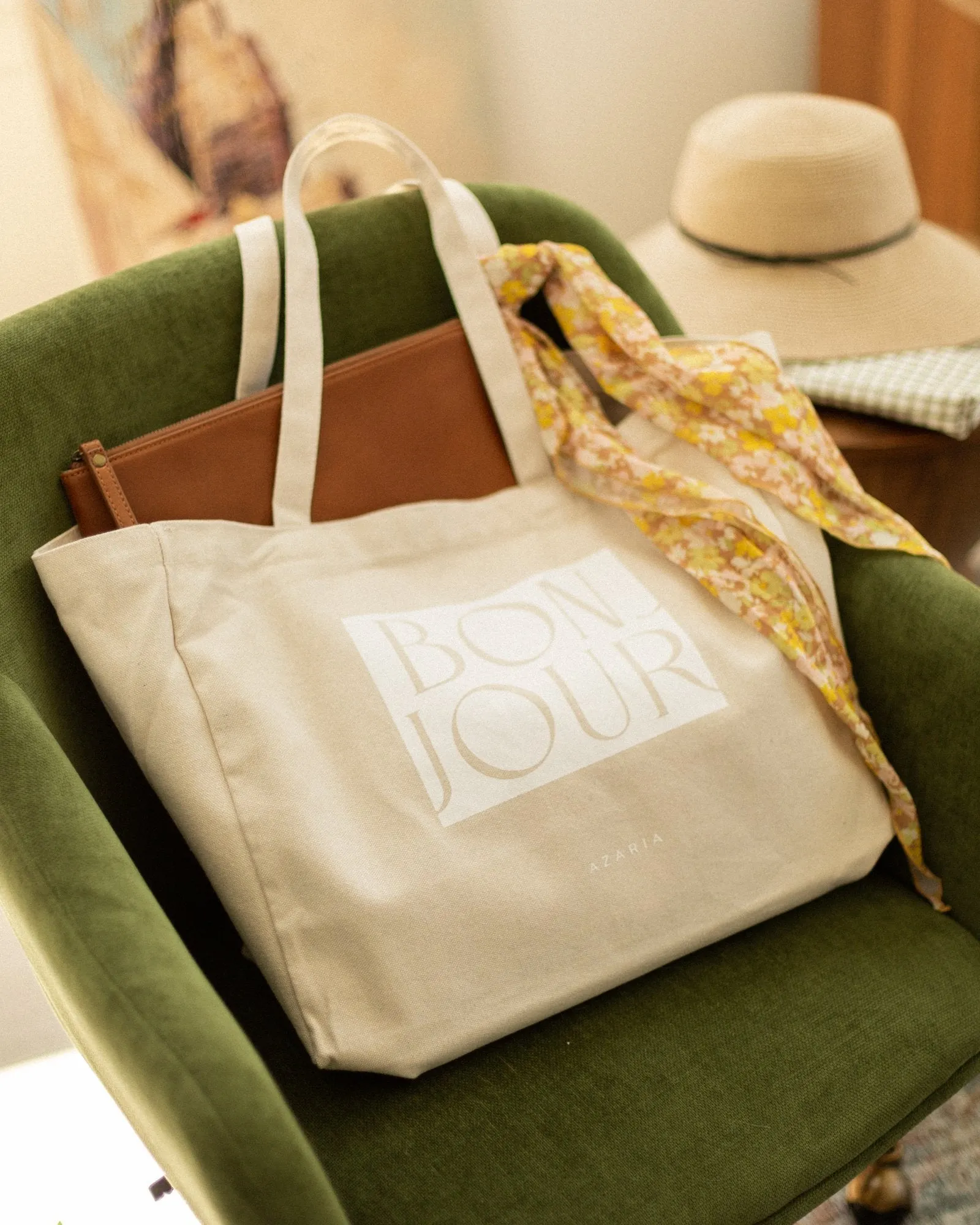 Bonjour Canvas Tote - Outlet
