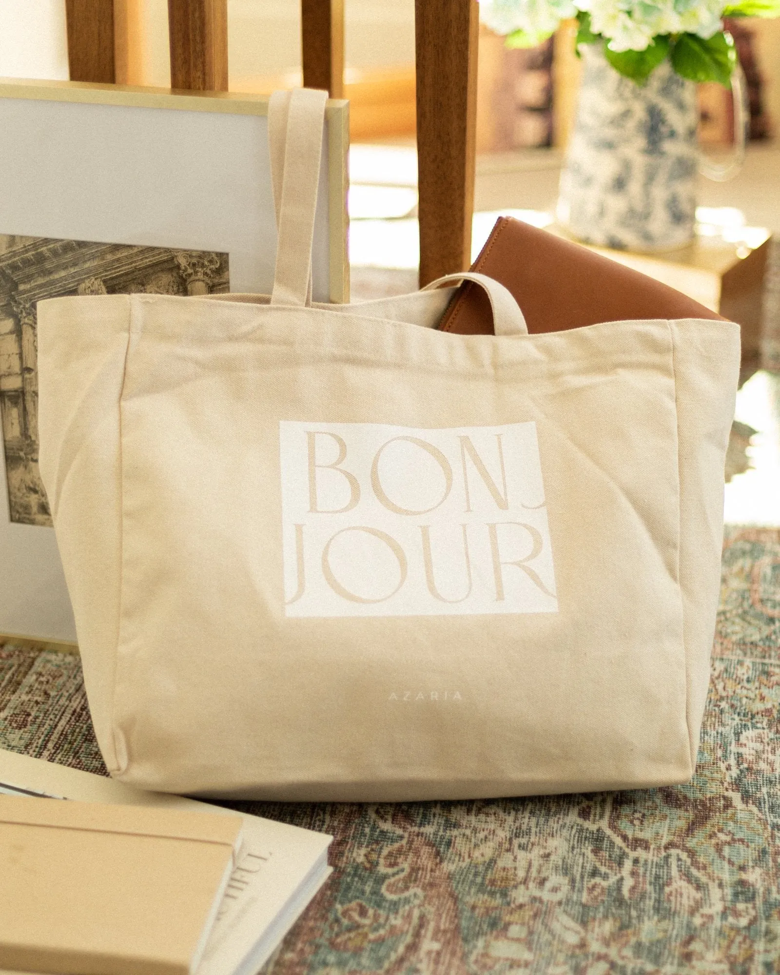 Bonjour Canvas Tote - Outlet