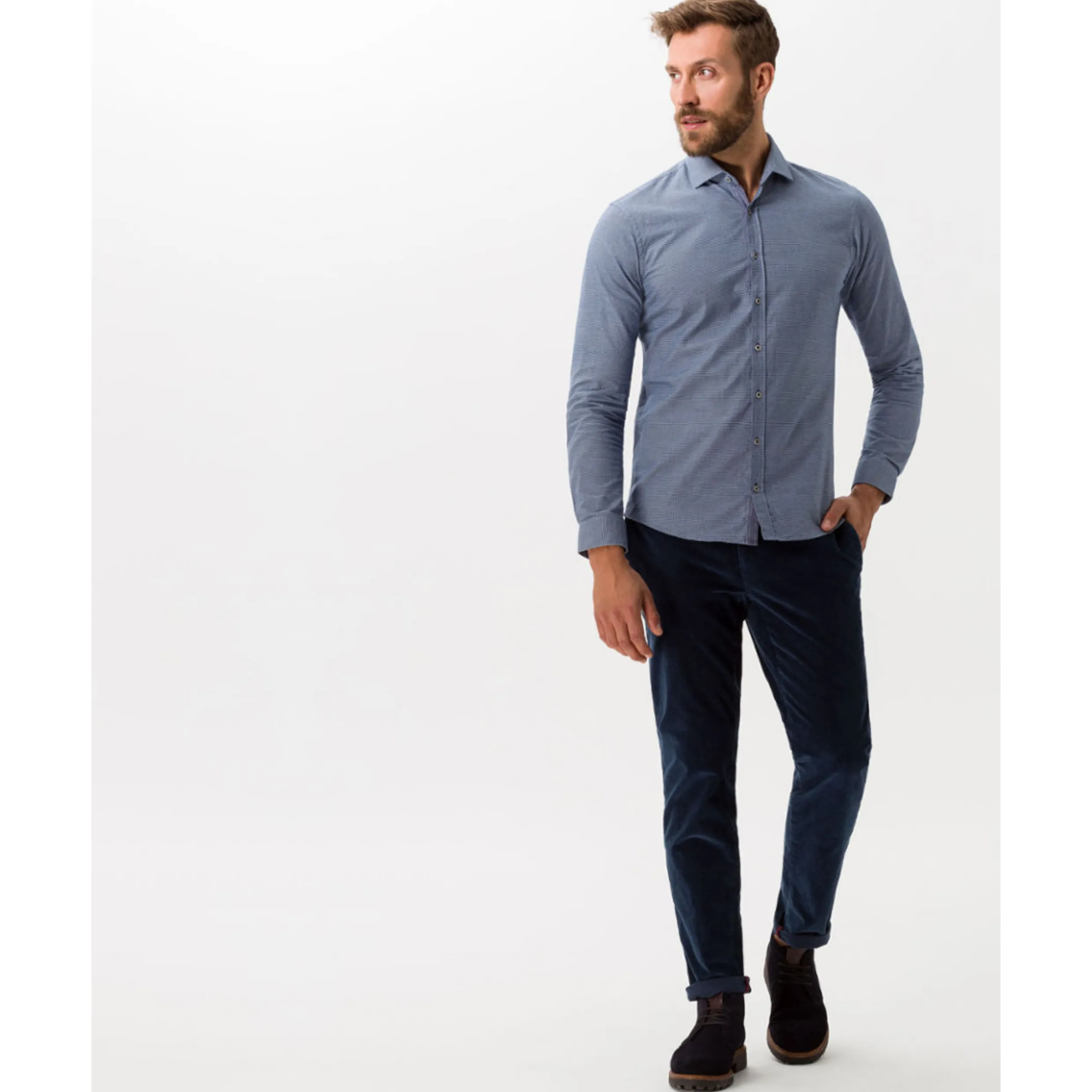 Brax Harold 45-3597 Puppy Tooth Flannel Shirt