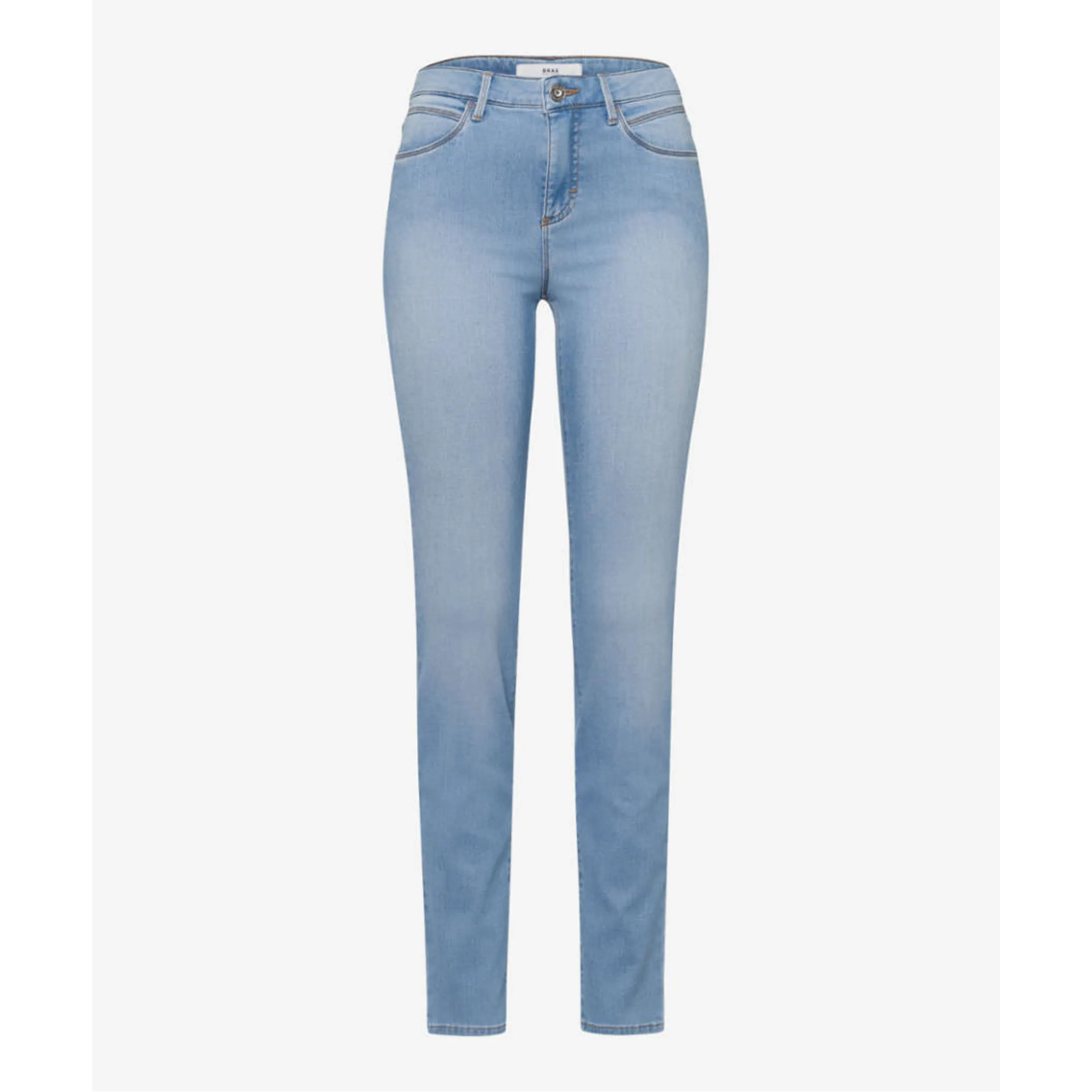 Brax Shakira Free to Move Super Stretch Denim Five-pocket Drainpipe Jeans 71-7958 Used Bleached Blue