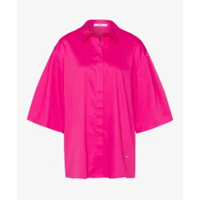 Brax Vala Crisp Cotton Winged Sleeve Blouse 5068 - Flush