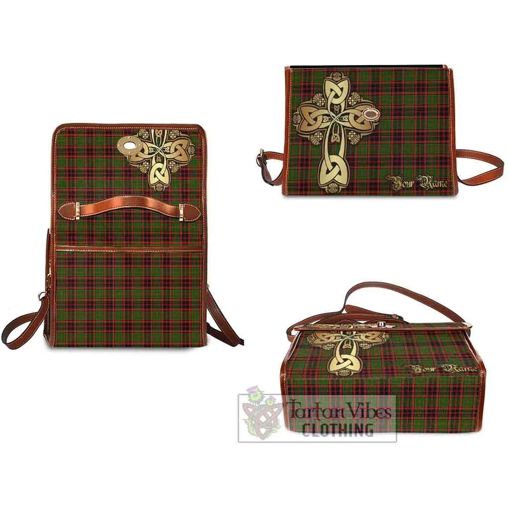 Buchan Tartan Waterproof Canvas Bag Golden Thistle Celtic Cross Style