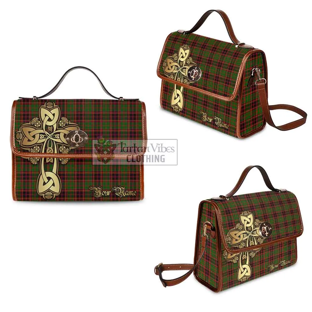 Buchan Tartan Waterproof Canvas Bag Golden Thistle Celtic Cross Style