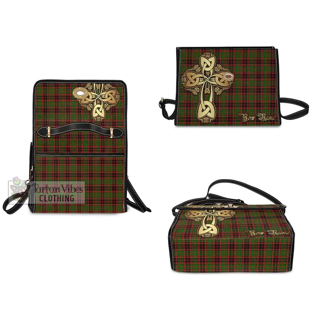 Buchan Tartan Waterproof Canvas Bag Golden Thistle Celtic Cross Style