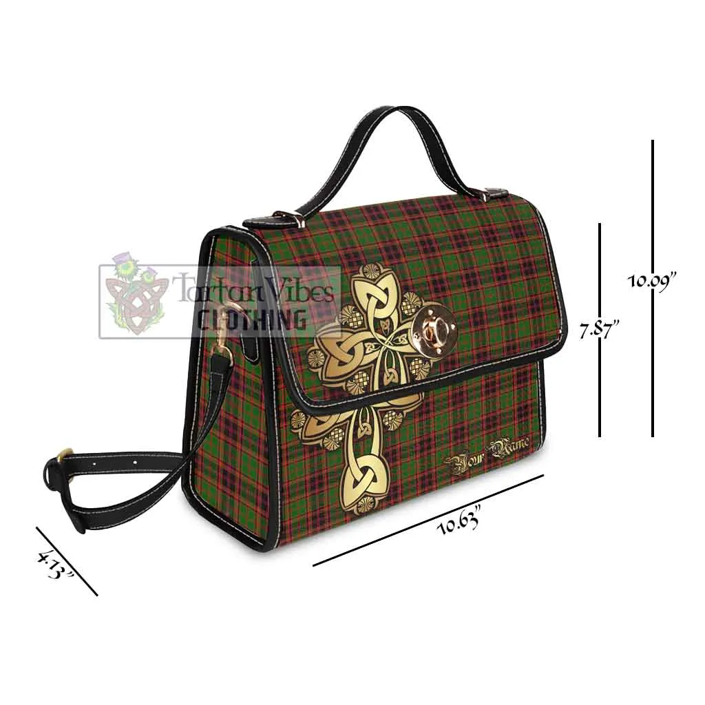 Buchan Tartan Waterproof Canvas Bag Golden Thistle Celtic Cross Style