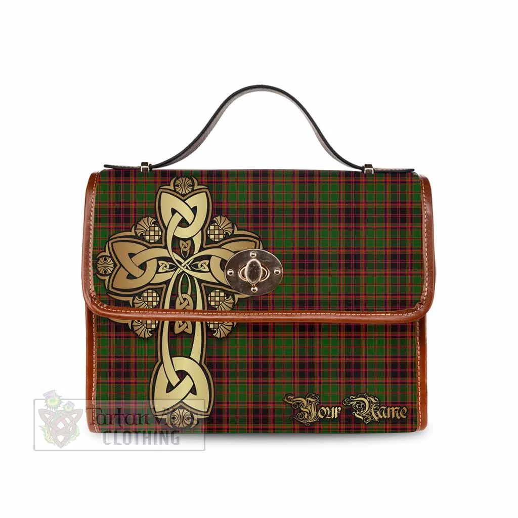 Buchan Tartan Waterproof Canvas Bag Golden Thistle Celtic Cross Style