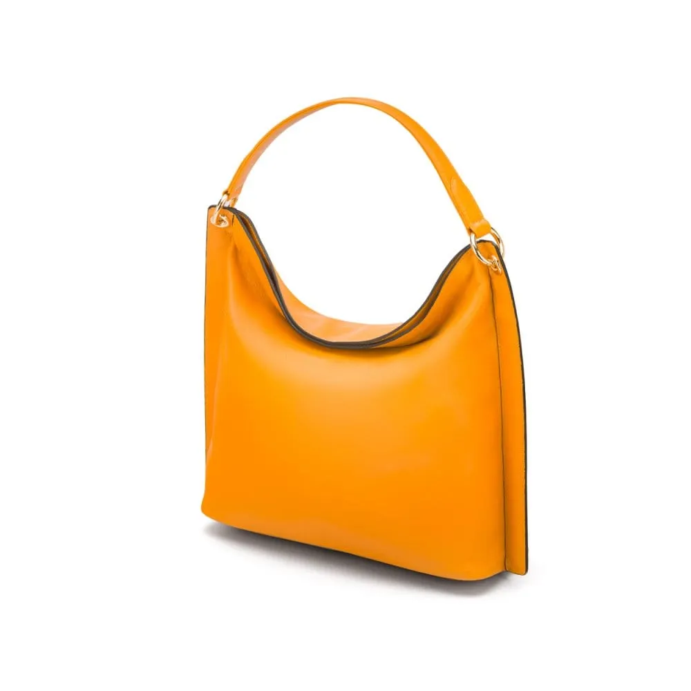 Carol Ann Slouchy Leather Shoulder Bag - Yellow