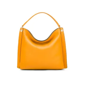Carol Ann Slouchy Leather Shoulder Bag - Yellow