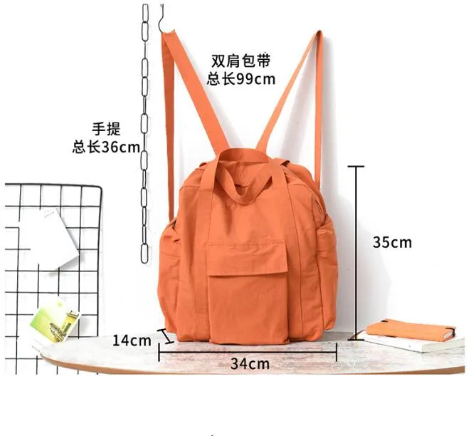 Casual Backpack Simple Large Women Travel Bag Shoulder Bag