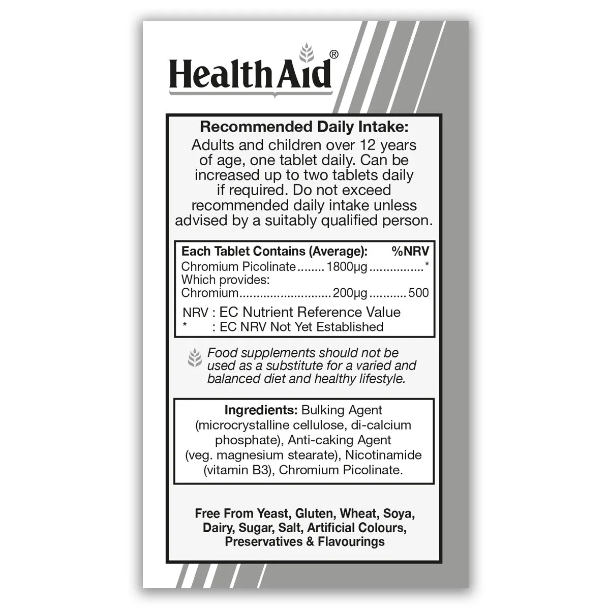 Chromium Picolinate 200ug Tablets