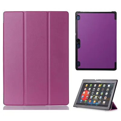 Cover case for Lenovo Tab 2 A10-70 A10-70F A10-70L A10-30 X30F 10.1 inch tablet  PU leather case film stylus pen