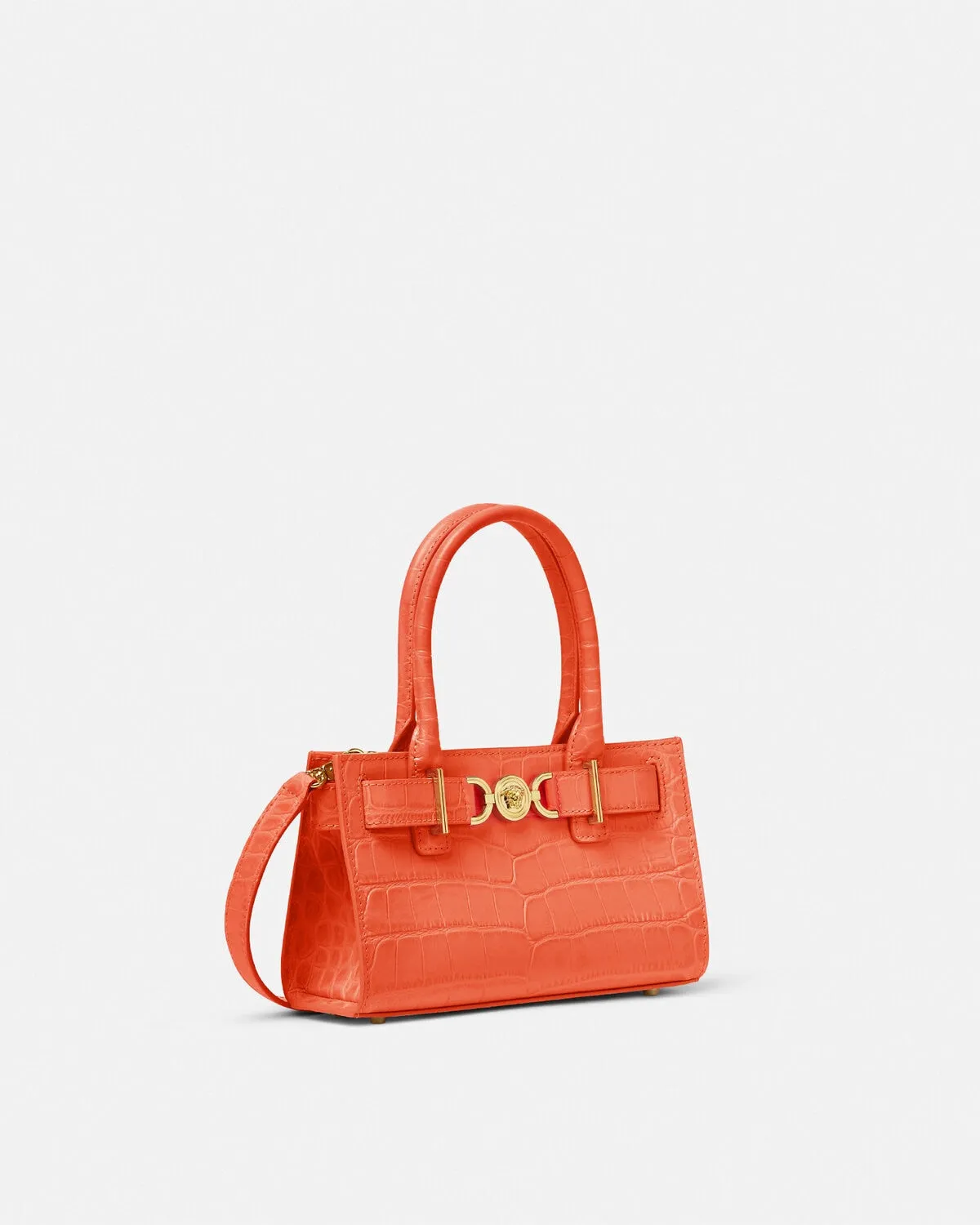 Croc-Effect Medusa '95 Small Tote Bag