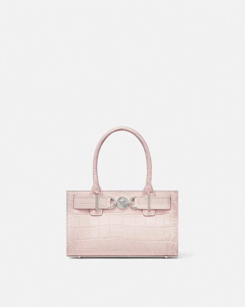 Croc-Effect Medusa '95 Small Tote Bag