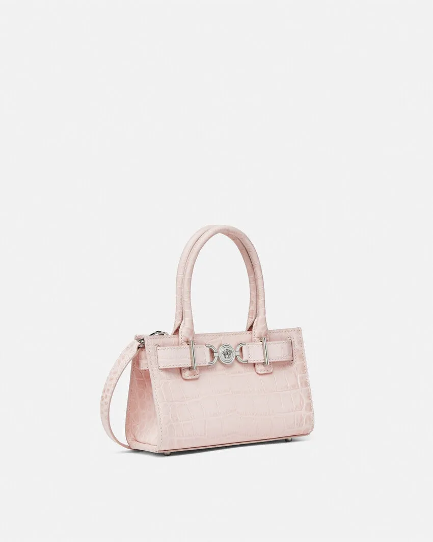 Croc-Effect Medusa '95 Small Tote Bag