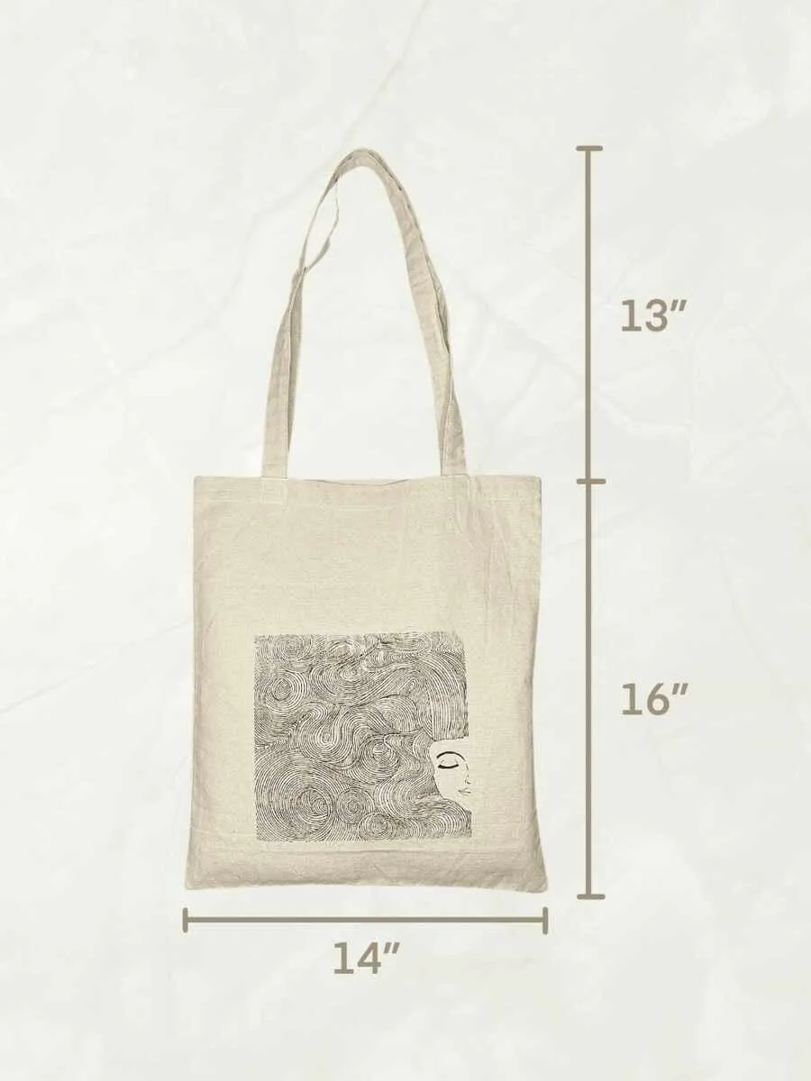 Curly Hair - 100% Cotton Canvas Tote Bag