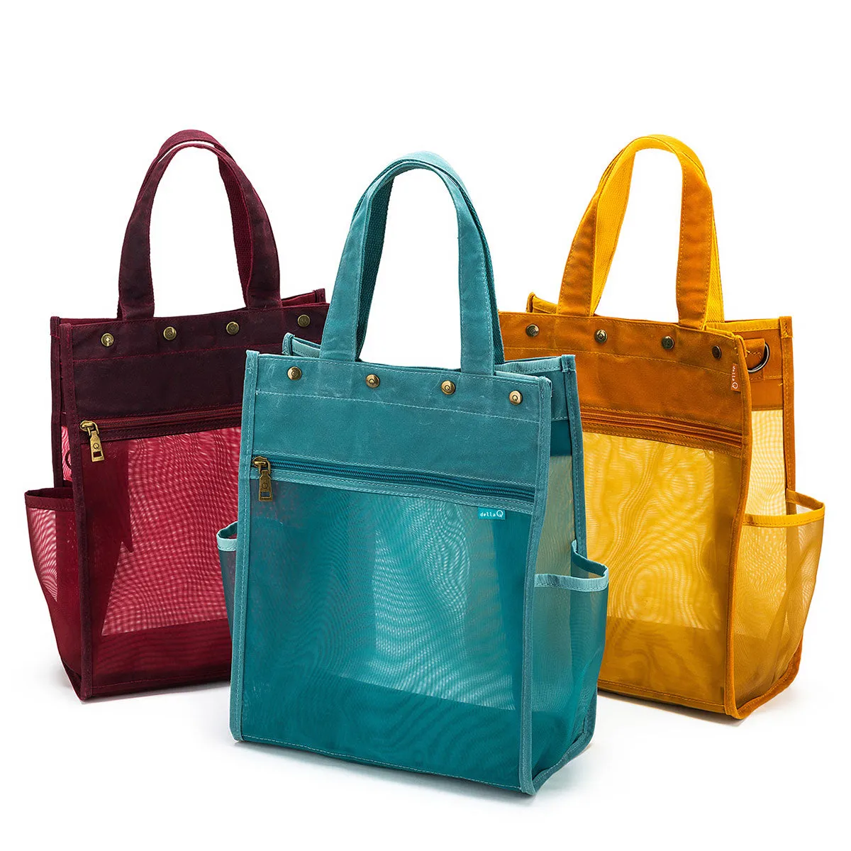 della Q Maker's Tall Mesh Tote - Red
