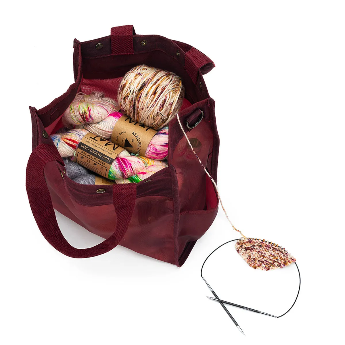 della Q Maker's Tall Mesh Tote - Red
