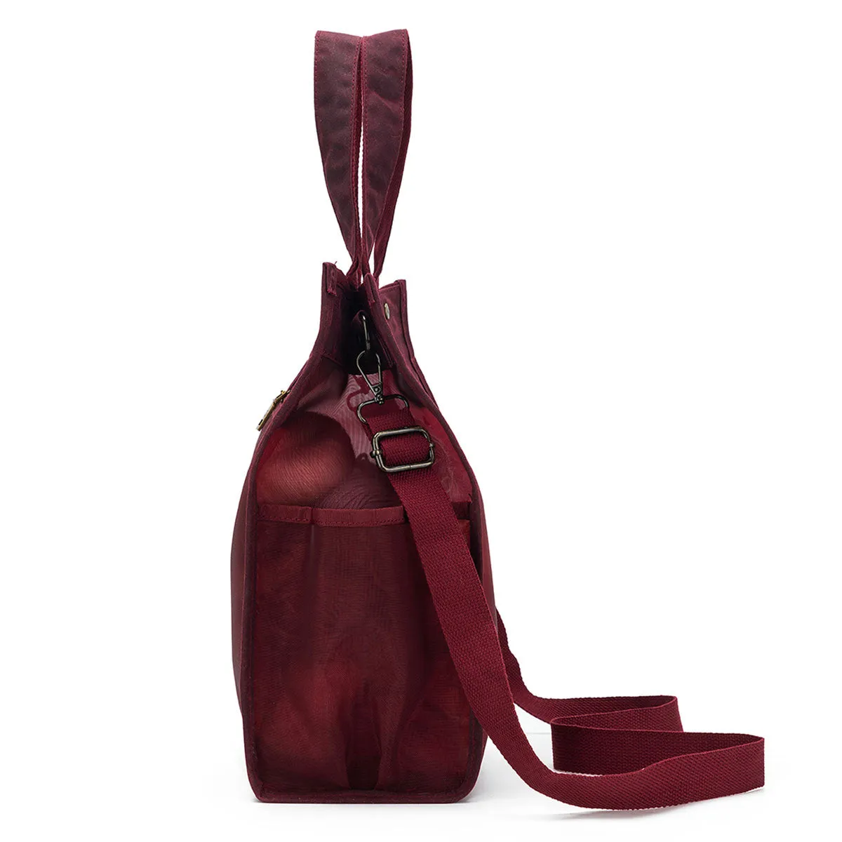 della Q Maker's Tall Mesh Tote - Red