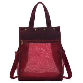 della Q Maker's Tall Mesh Tote - Red