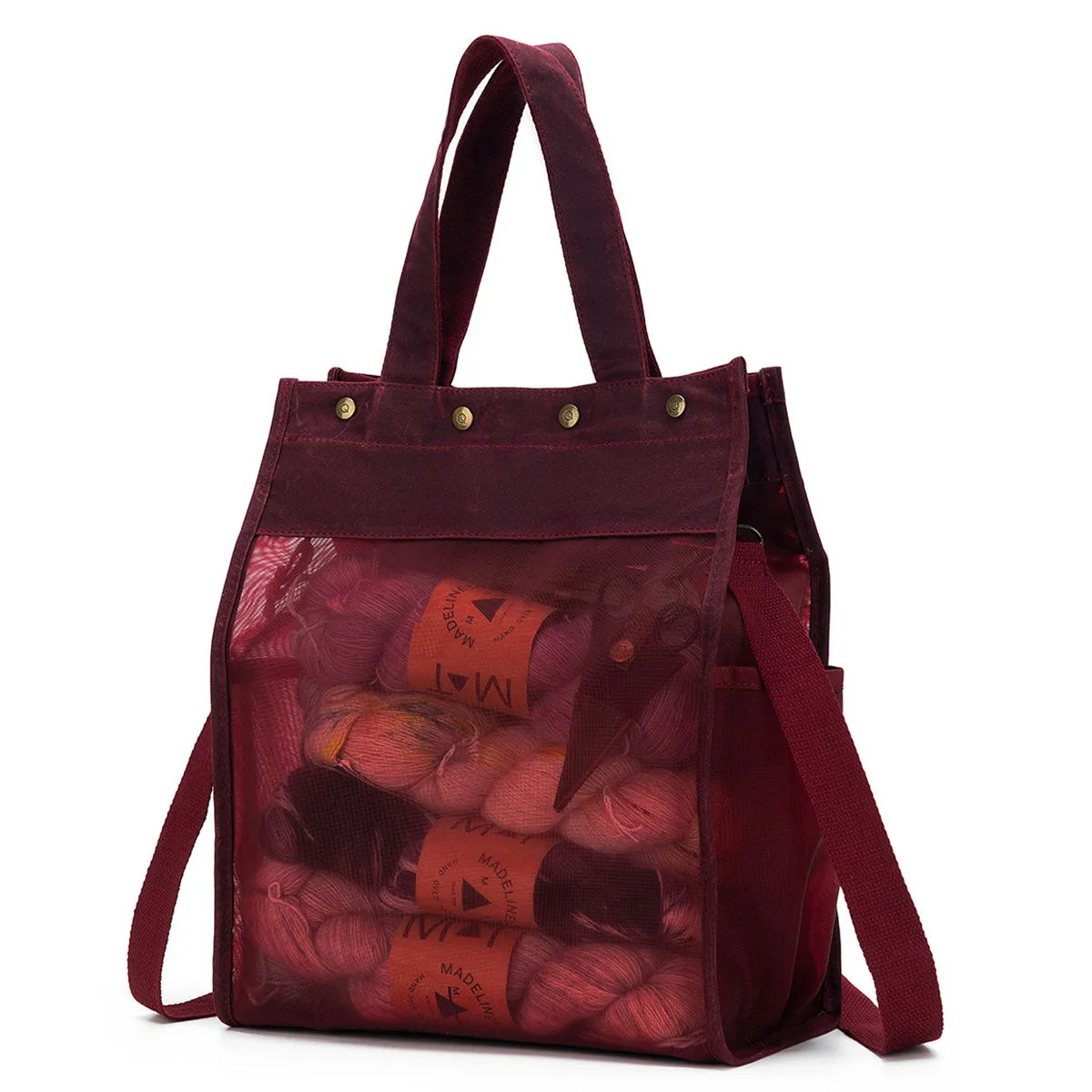 della Q Maker's Tall Mesh Tote - Red
