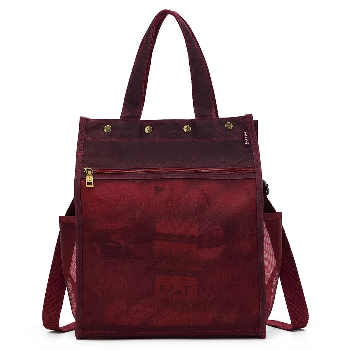 della Q Maker's Tall Mesh Tote - Red