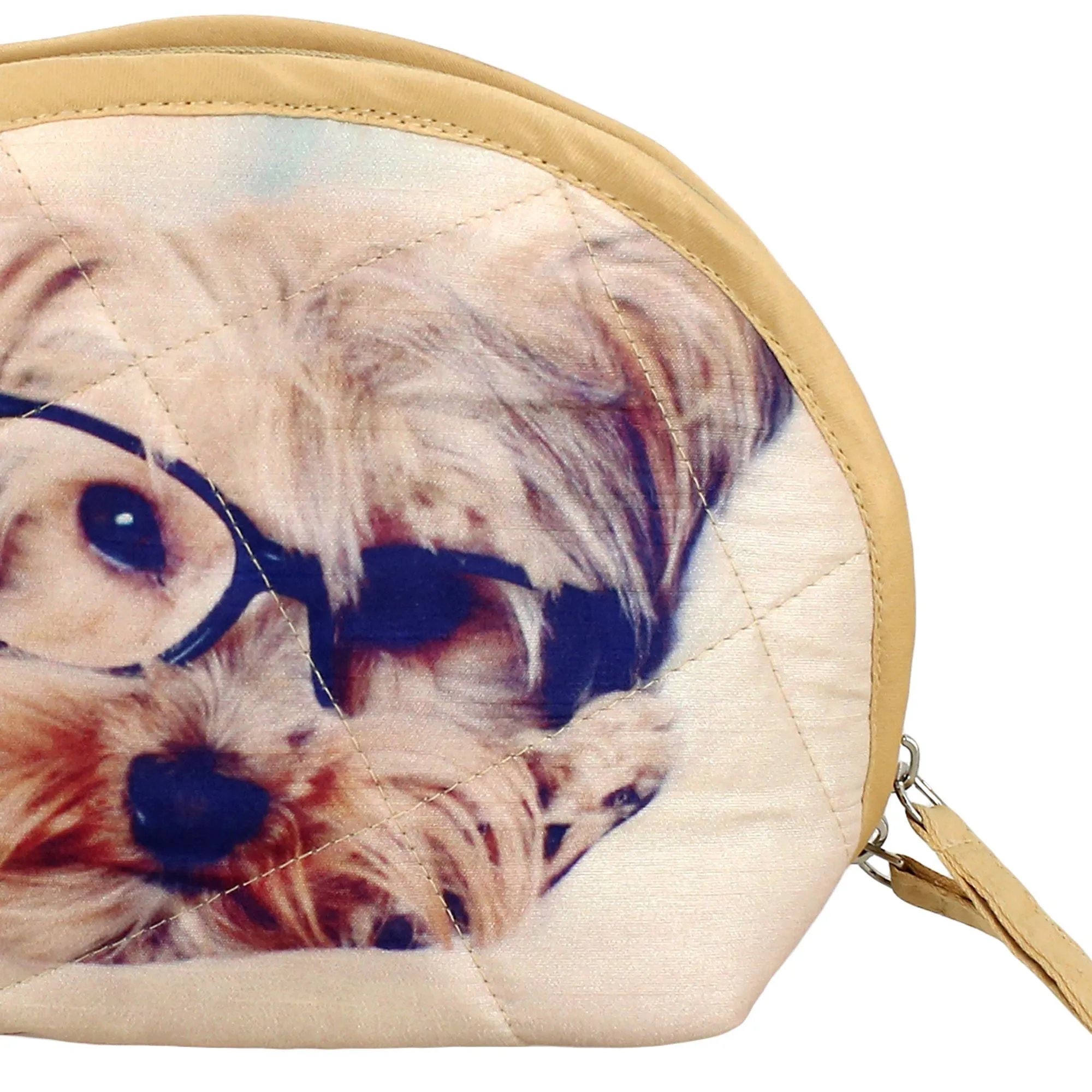 Digitally Printed Animal Clutch Bag Cat Face Head Polyester 8x6x2.5 Inch, ACT01-2