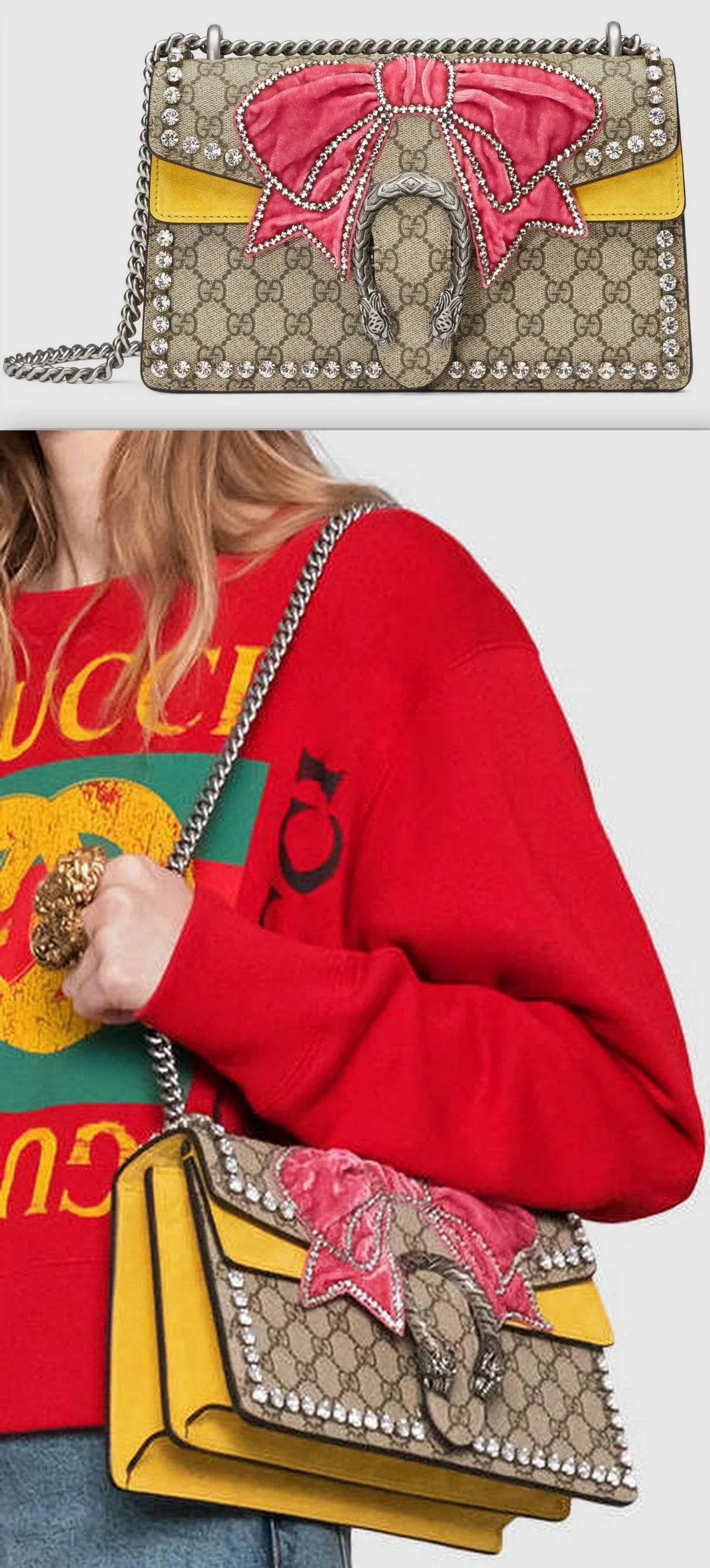 Dionysus Small Shoulder Bag with Bow