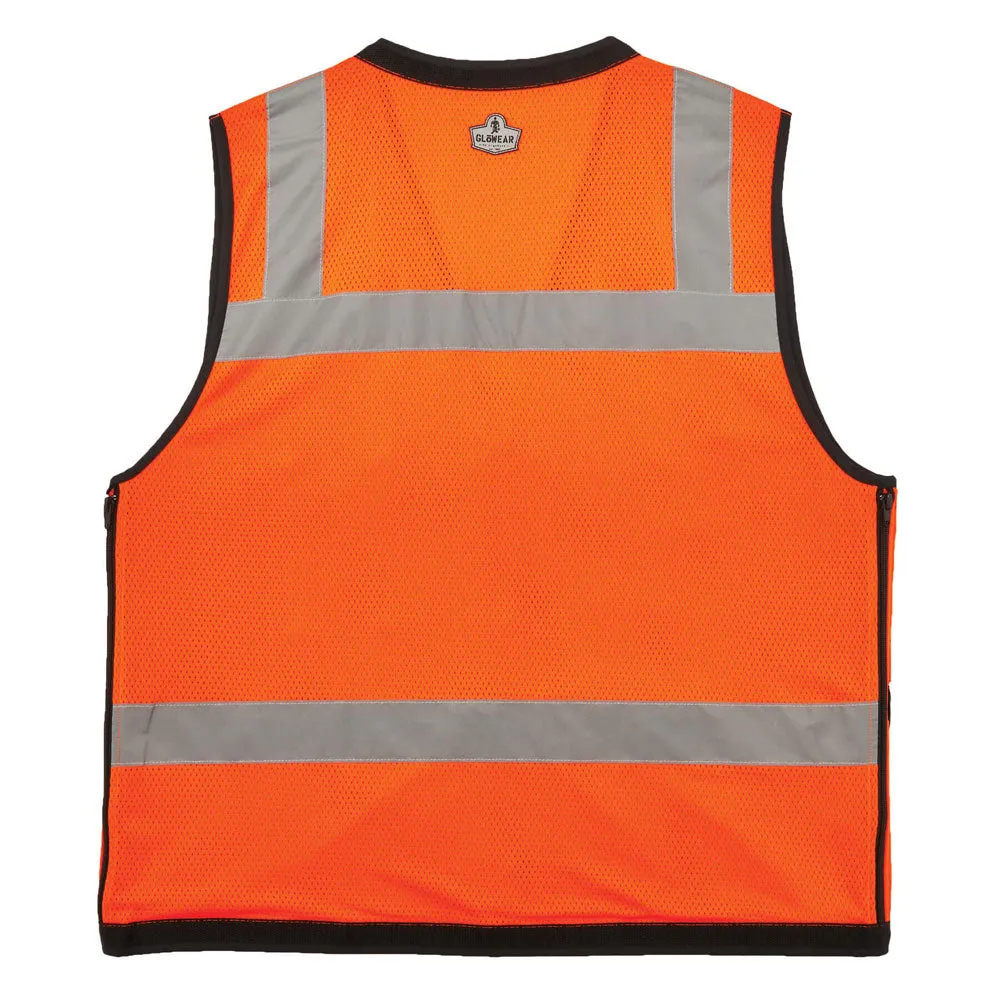 Ergodyne 23313 GloWear 8253HDZ Type R Class 2 Heavy-Duty Mesh Surveyors Vest, S/M, HV Orange