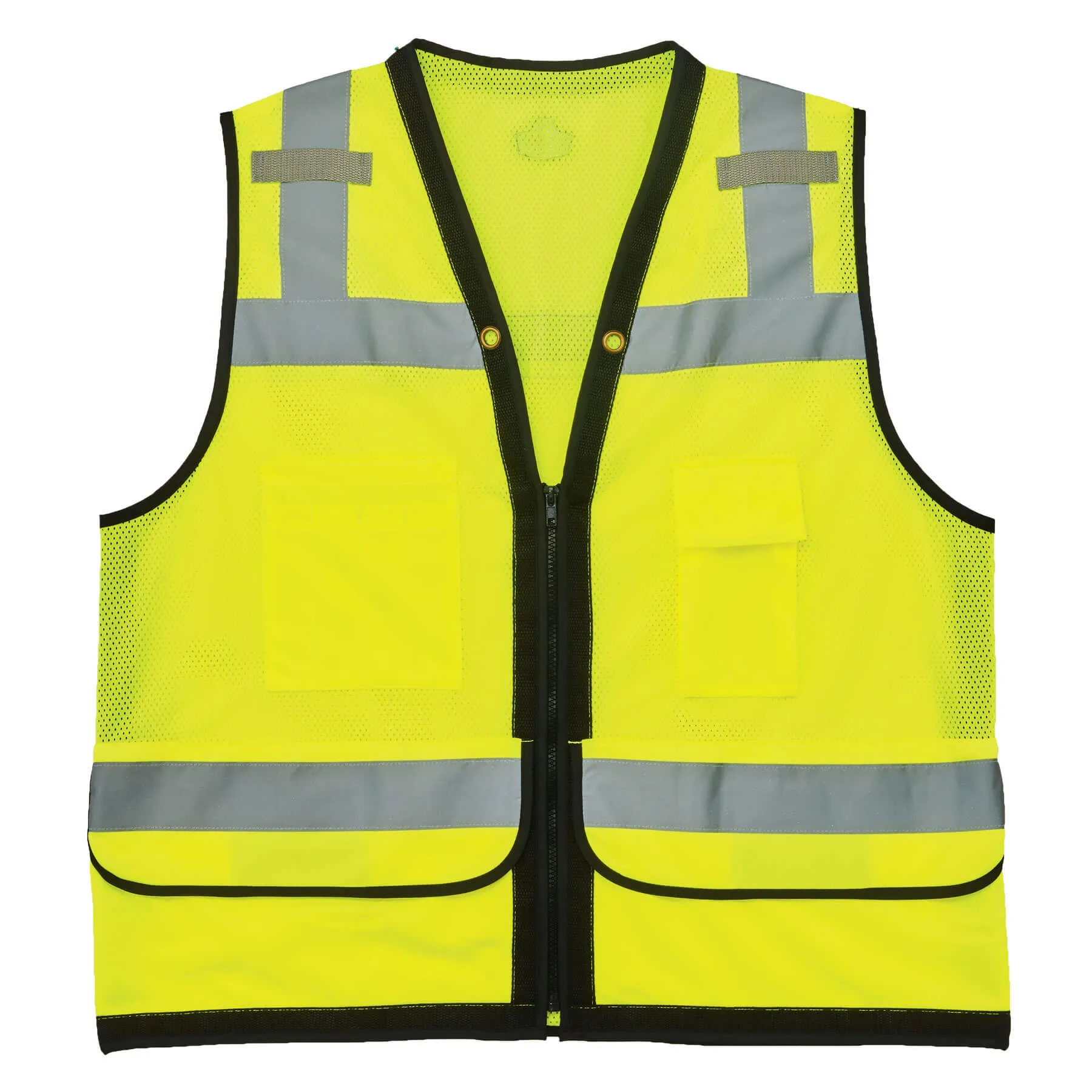 Ergodyne 23329 GloWear 8253HDZ Type R Class 2 Heavy-Duty Mesh Surveyors Vest, 4XL/5XL, HV Lime