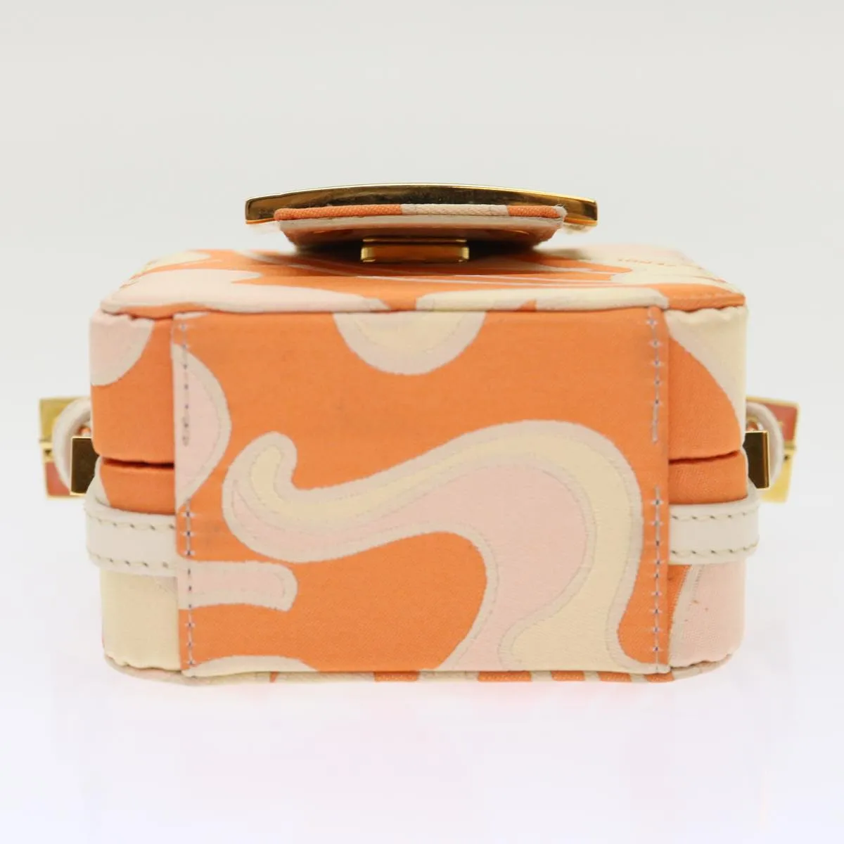 FENDI Mini Mamma Baguette Pouch Nylon Orange  46674