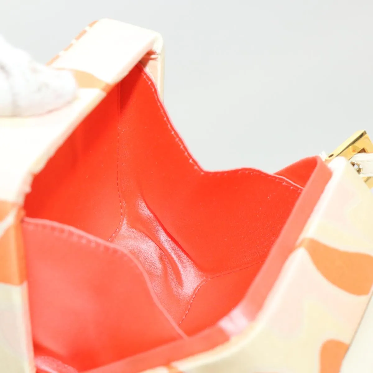 FENDI Mini Mamma Baguette Pouch Nylon Orange  46674