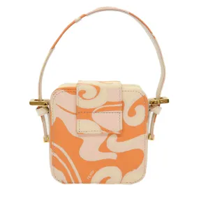 FENDI Mini Mamma Baguette Pouch Nylon Orange  46674