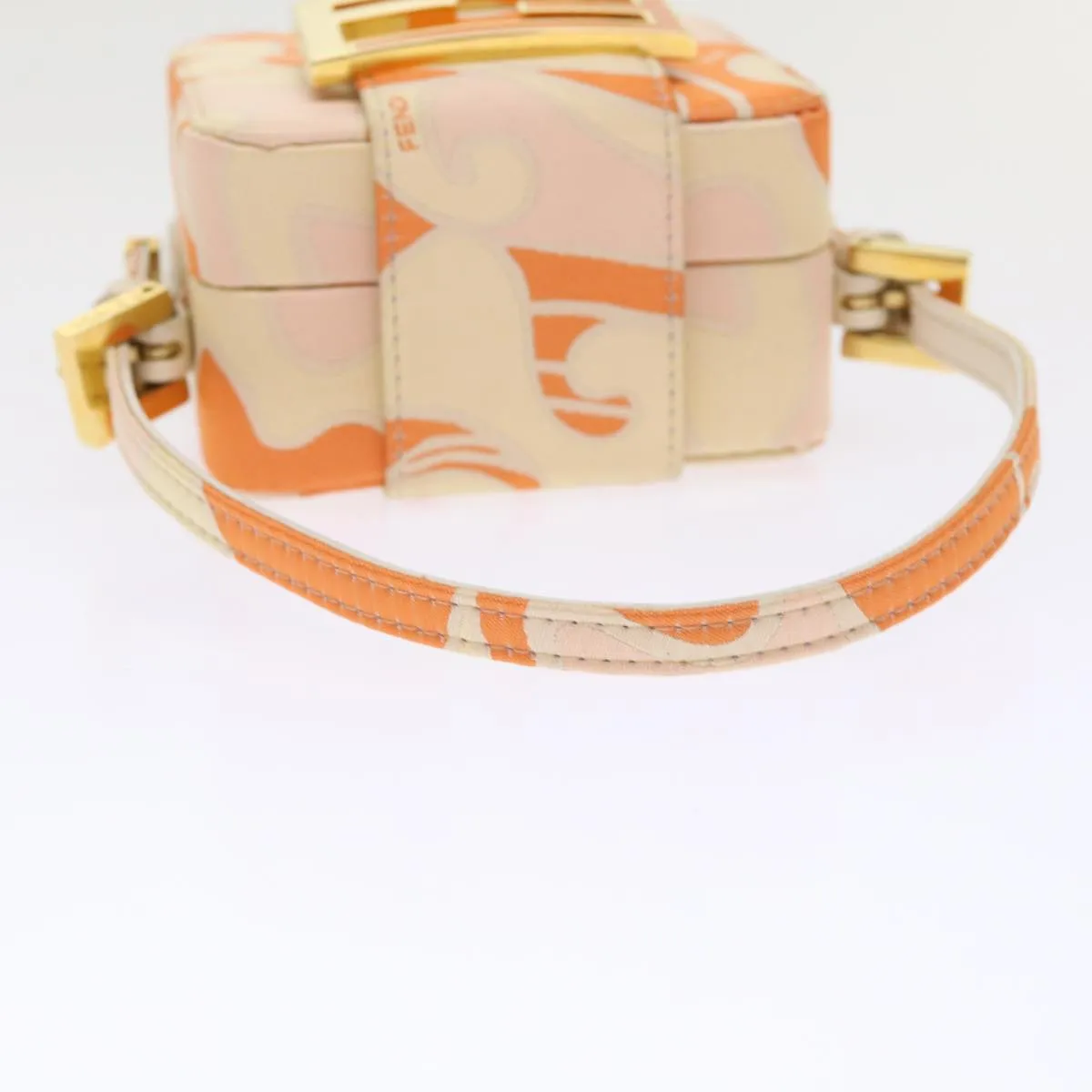 FENDI Mini Mamma Baguette Pouch Nylon Orange  46674