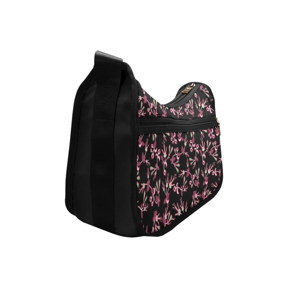 Floral Green Black Crossbody Bags