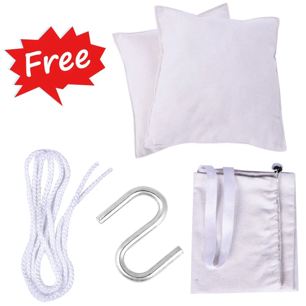 Hammock Chair Hanging Rope Swing with 2 Seat Cushions - Y- STOP